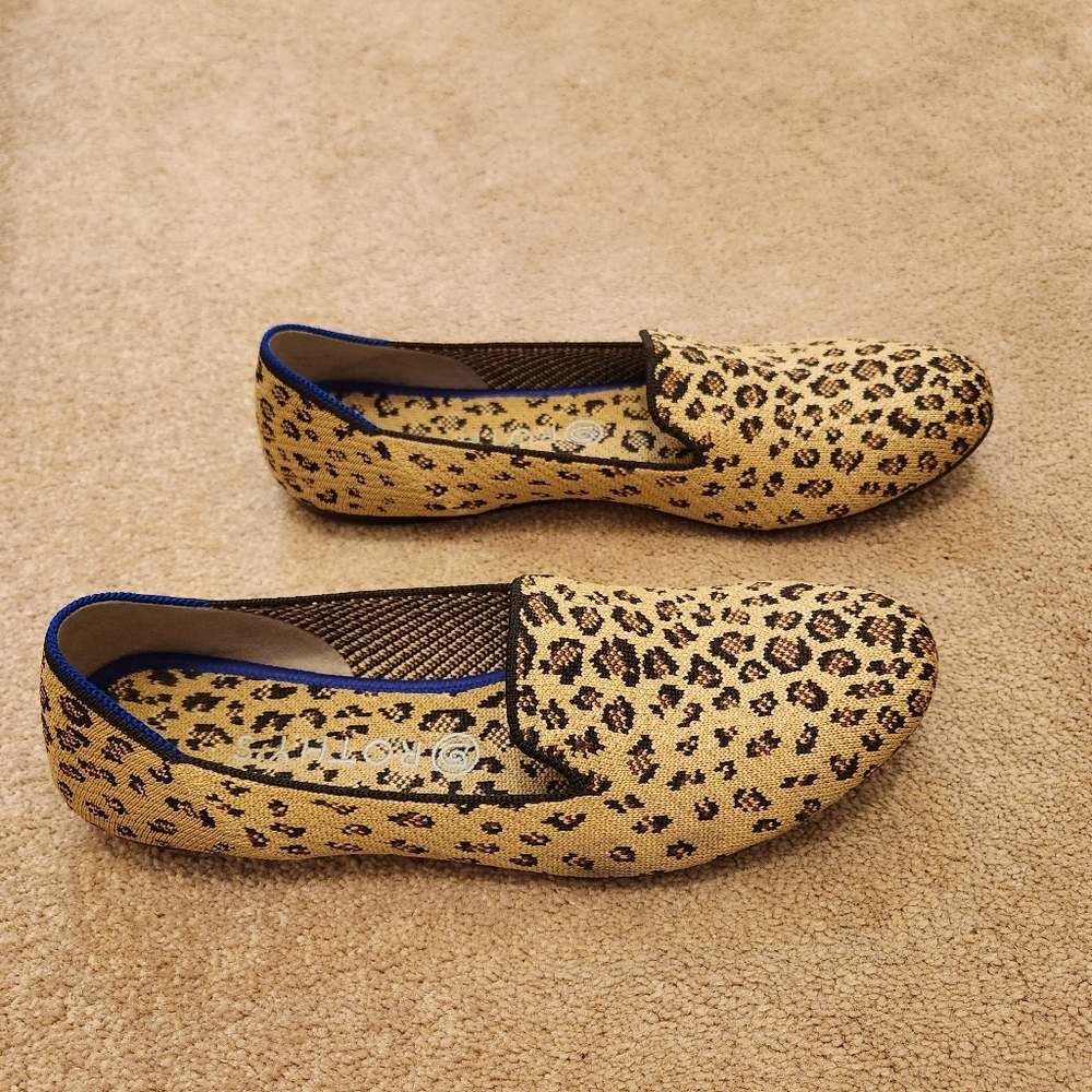 Rothy's leopard loafers flats, size 11